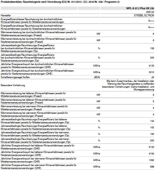 STIEBEL ELTRON Luft Wärmepumpen Set WPL-A 07.2 Plus HK 230 + HSBC 300 #207558