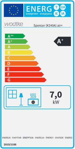 Kaminofen Wodtke Spencer 7 kW black 088000 raumluftunabhängig Kamin Ofen
