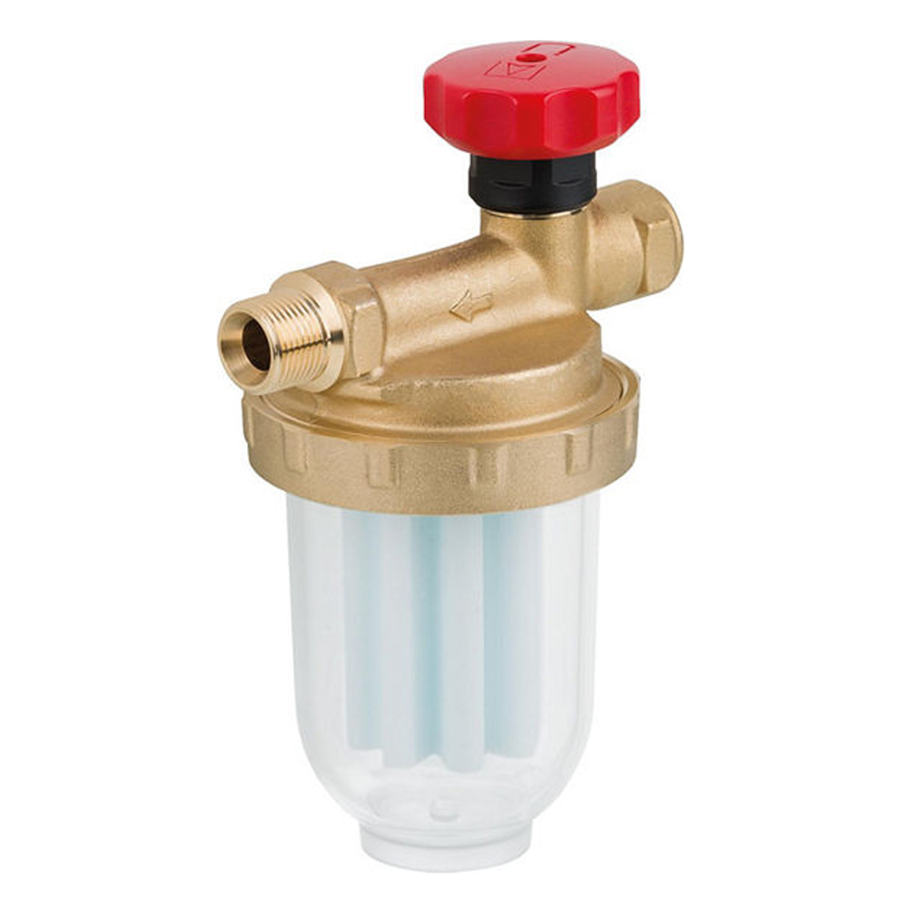 Einstrangfilter V 500 Si brennerseitig 3/8" AG mit Innenkonus tankseitig 3/8" IG
