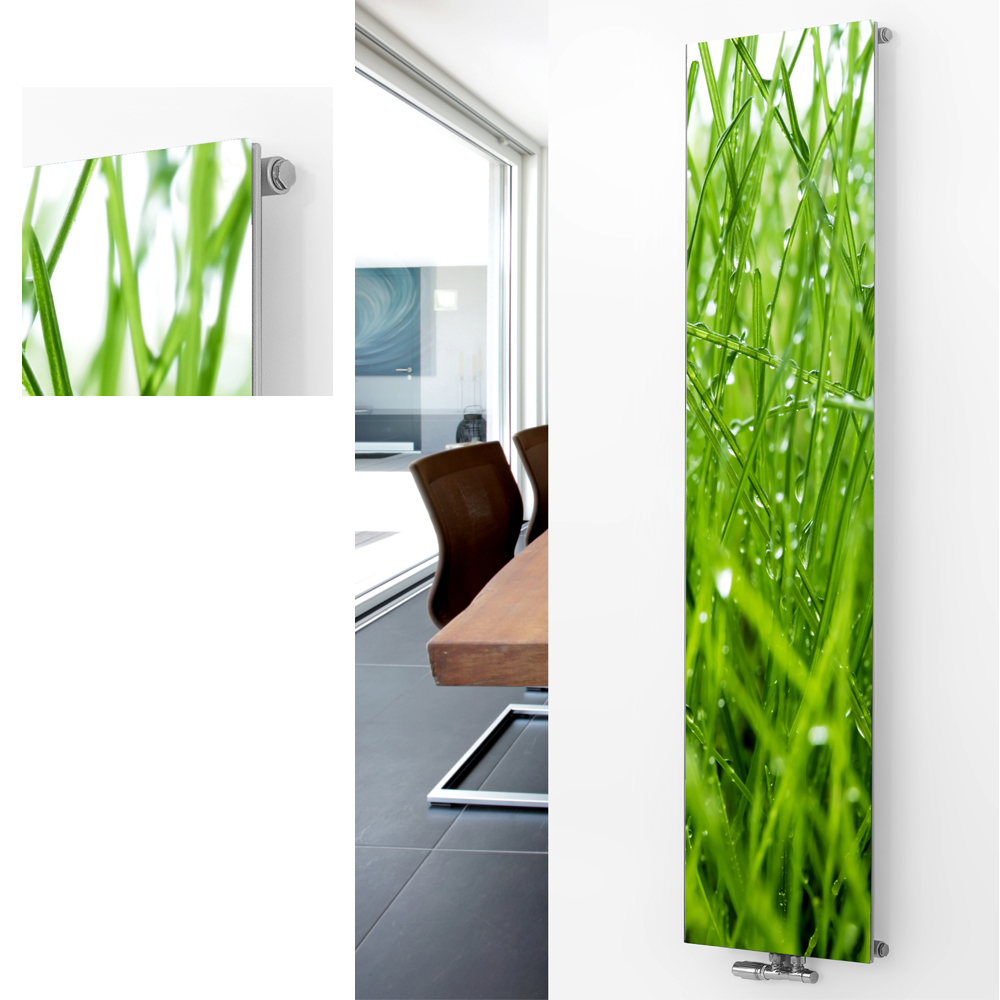 Corpotherma Designheizkörper Panio Plus Edition mit Bild P1 Vertikalheizkörper