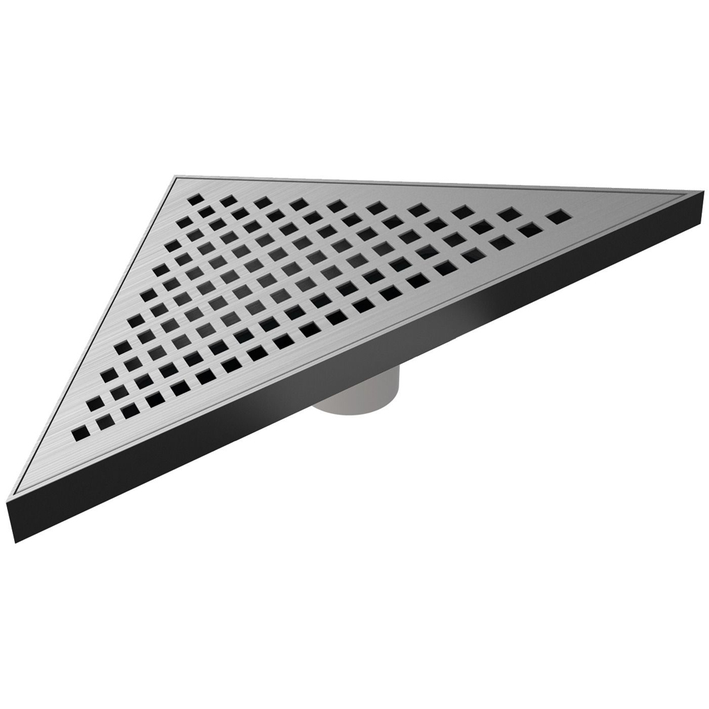 MERT Bodenablauf Duschablablauf Ablauf 215 x 215 x 304 mm Dreieck aus Edelstahl