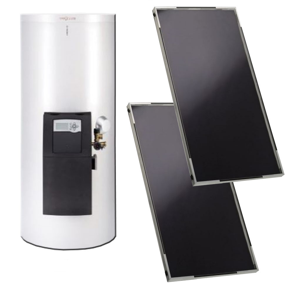 Viessmann Solaranlage Paket 4,36 m² Set - Vitosol 141-FM Vitocell 100-W weiß