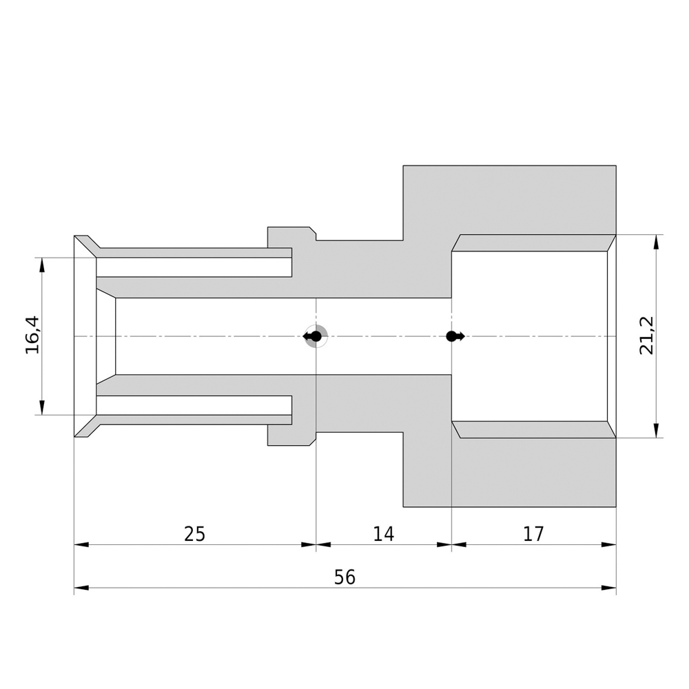 Wavin Tigris K5 Pressfitting Übergang IG Ü-Muffe 16 I 20 I 25 I 32 I 40 mm