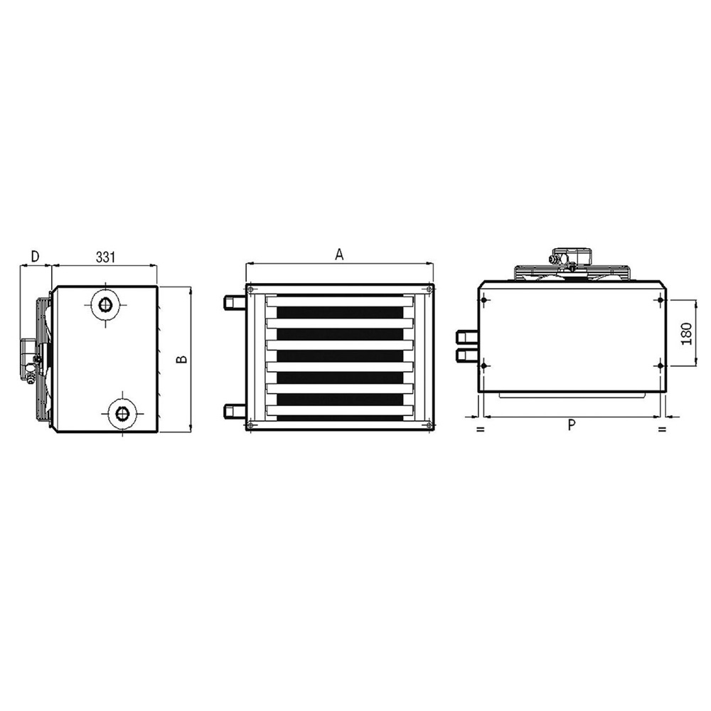 Kroll Lufterhitzer LH330 21,3 bis 34,3 KW 230V/50Hz Heizregister Hallenheizung