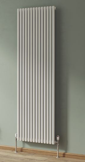 Design Röhrenradiator Espacio vertikal weiss Röhrenheizkörper Heizwand Heizung