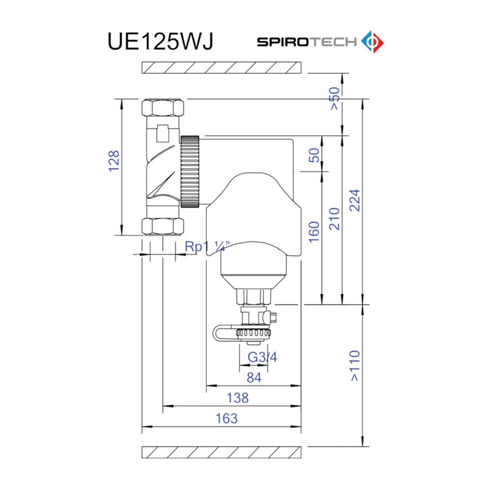 SpiroTrap Schlammabscheider MBL 1 1/4" IG mit abnehmbaren Magnet
