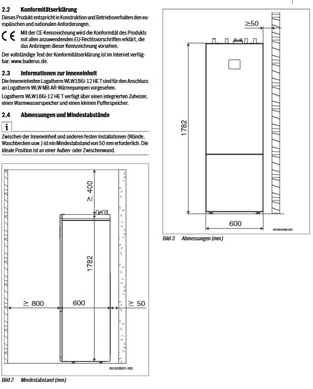 Buderus Luft Wärmepumpe Logaplus M Logatherm plus WLW186i-7 AR T180 weiss
