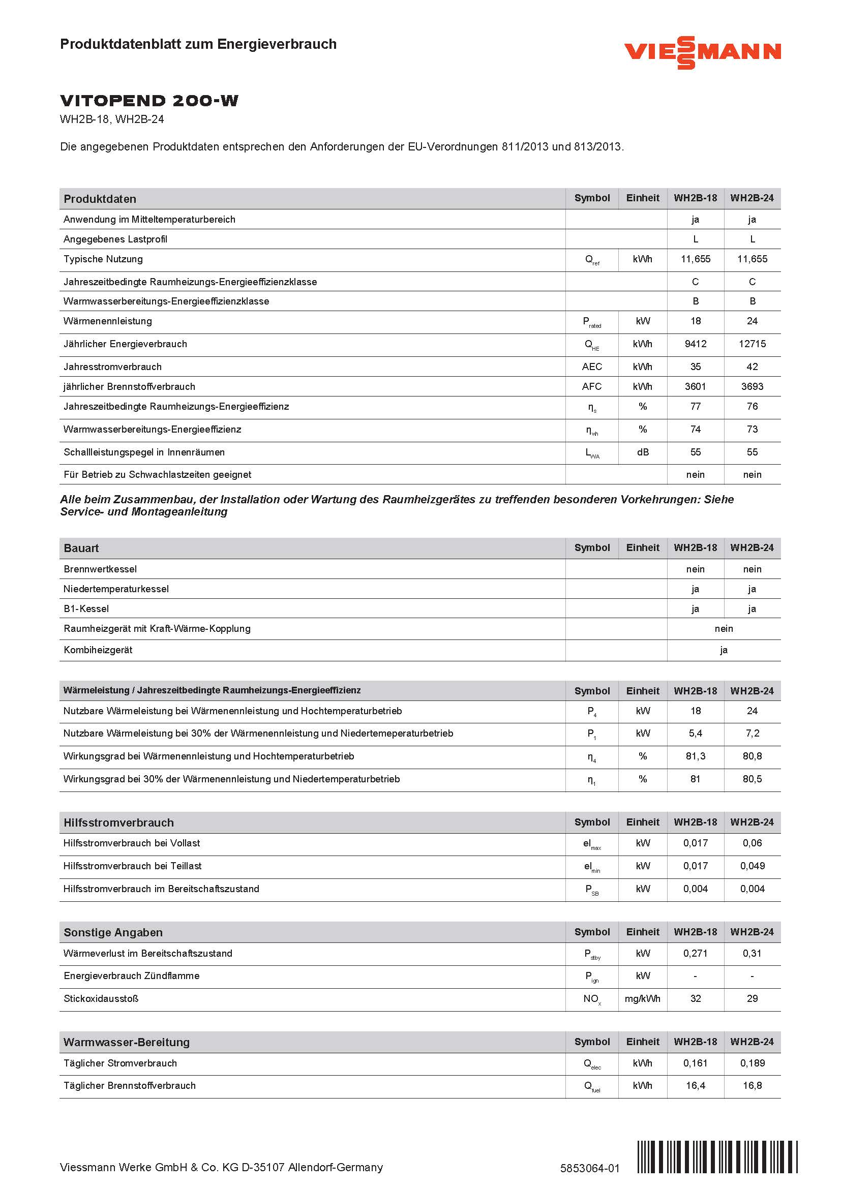 Viessmann Vitopend 200 W 10,5 - 18 kW Gastherme Heiztherme Kamingerät Kombigerät