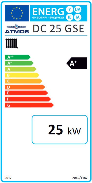 ATMOS Holzvergaser DC25GSE mit automatischer Zündung und Türanschlag rechts