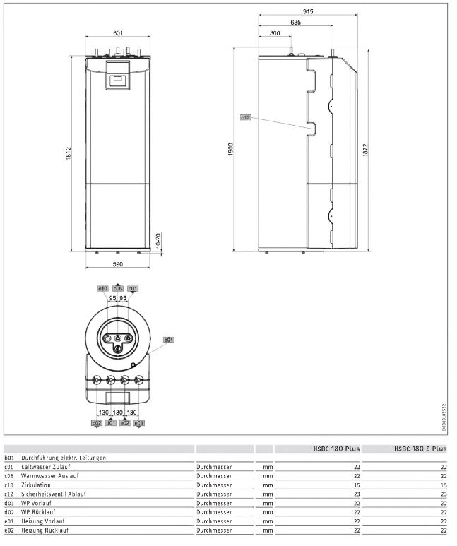 STIEBEL ELTRON Luft Wasserwärmepumpe WPL 17 ACS classic compact plus Set1.1