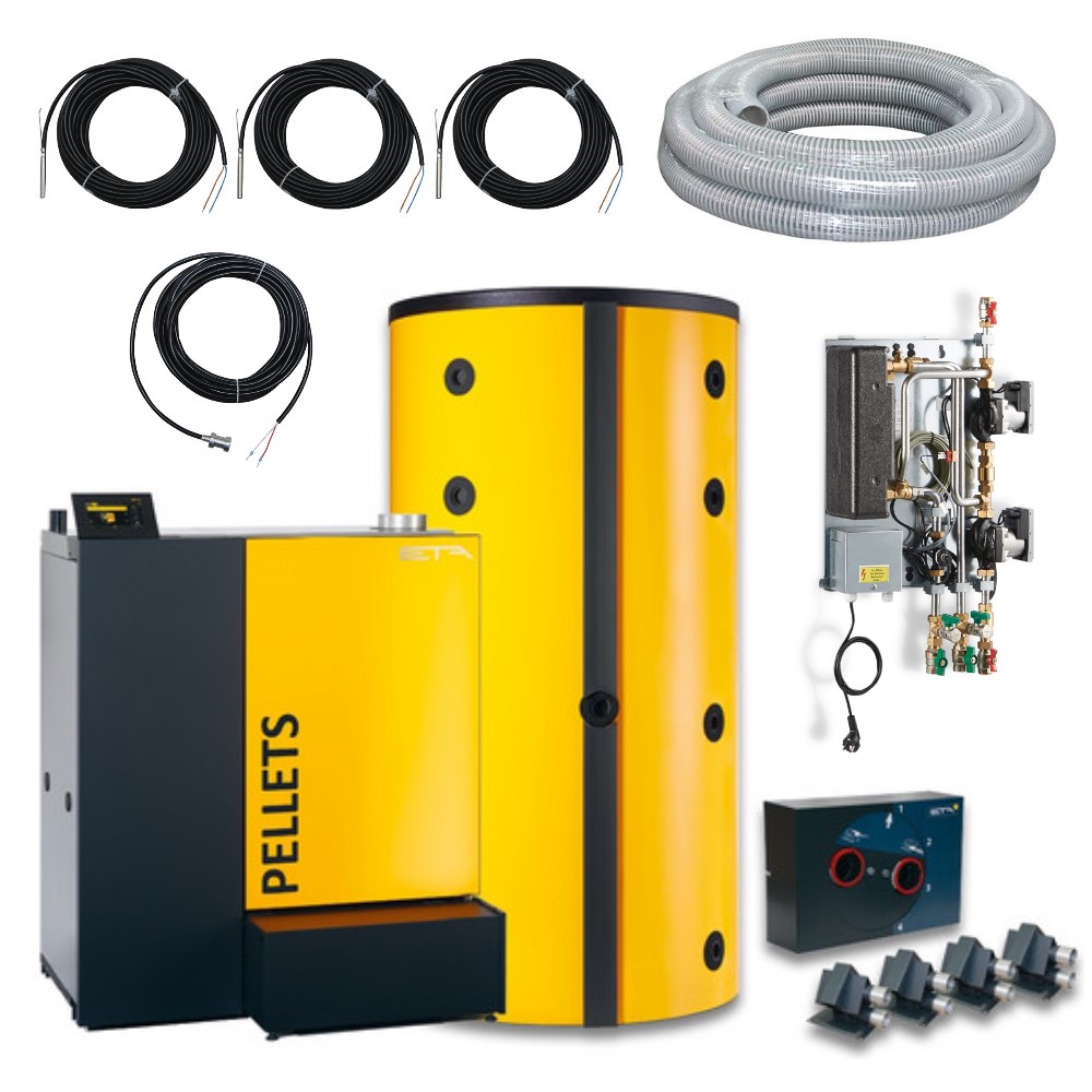 ETA PC20 Paket Pelletkessel PC20 PelletsCompact 4 Saugsonden SP825 FWM Friwa