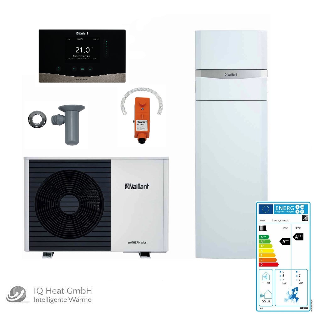 Vaillant Paket Luft Wärmepumpe aroTHERM plus VWL 75/6 A uniTOWER plus VIH QW 190