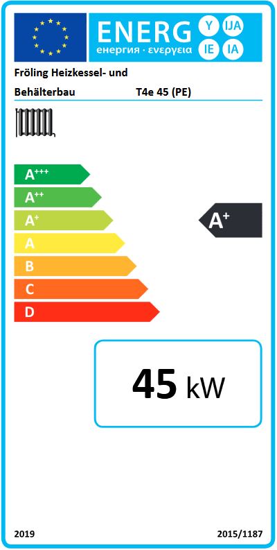 Fröling Hackgutkessel T4e 45 kW Stoker links 14706L Hackschnitzel Festbrennstoff