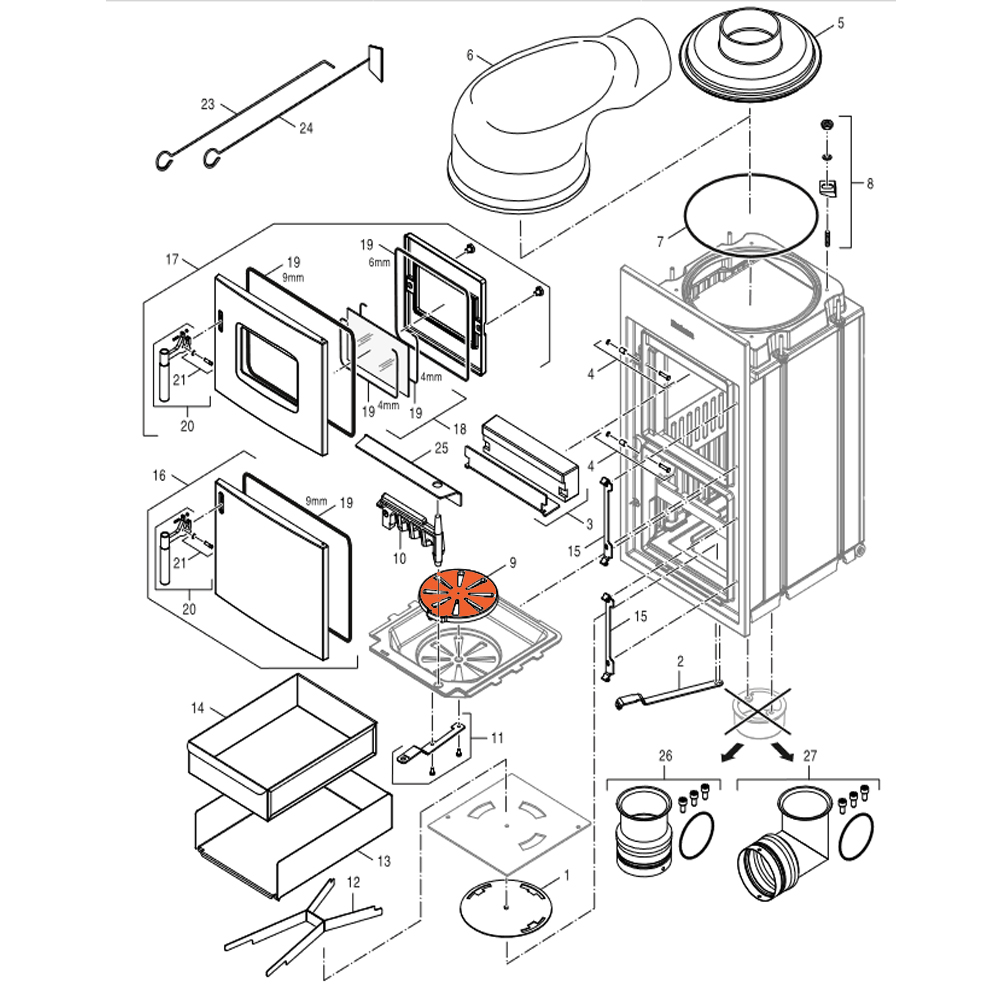Buderus Rundrost Ersatzteil fuer Heizeinsatz HLG217 HLG217N HLG317 HLG317N Buderus Rundrost Ersatzteil fuer Heizeinsatz HLG217 HLG217N HLG317 HLG317N