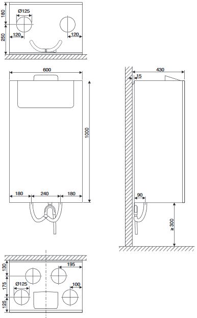 Buderus Logavent HRV2-140S Paket bis 140 m² zentrale Wohnraumlüftung Kanal Rohr