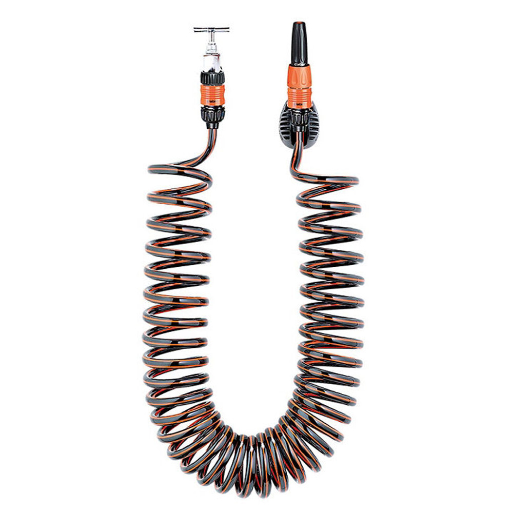 Claber Spiralschlauch-Set 10m mit Spritze und Hahnstück DN20(3/4")