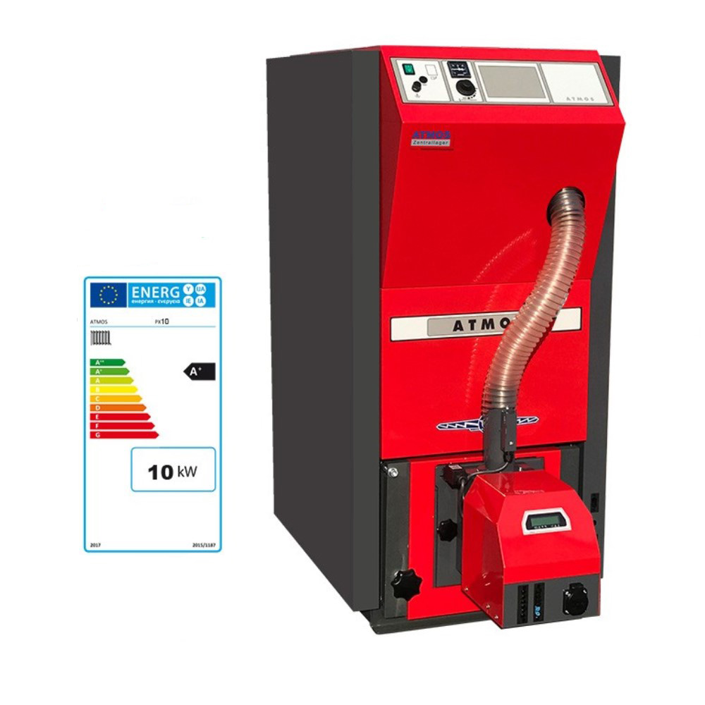 ATMOS Pelletkessel PX10 Pelletbrenner A25PX Platzspar-Pelletkessel 01.17.10