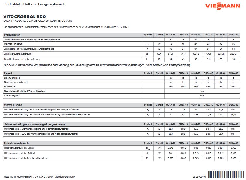 Viessmann Hybridpaket Vitocal 150-A A06 230V I Vitocrossal 300 CU3A 26kW Z030322