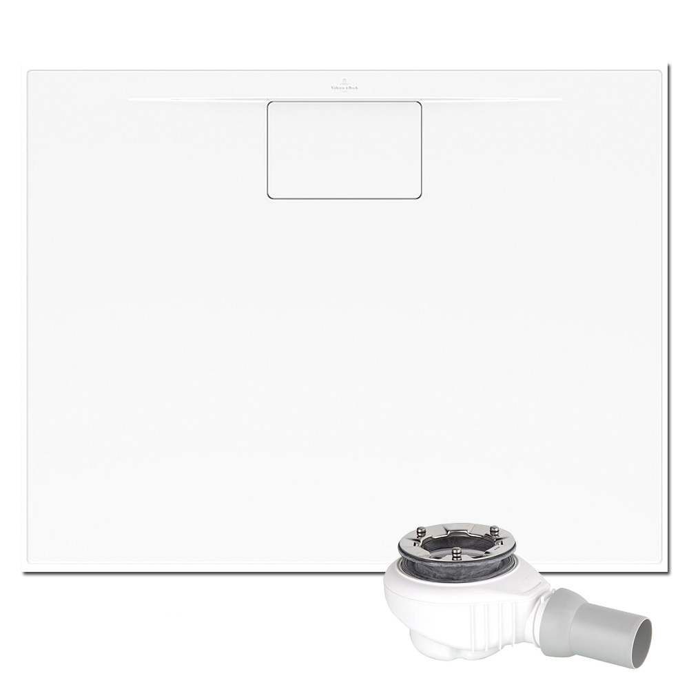 V&B Duschwanne Acryl Architectura MetalRim 120 x 90 x1,5 cm Ablauf Träger