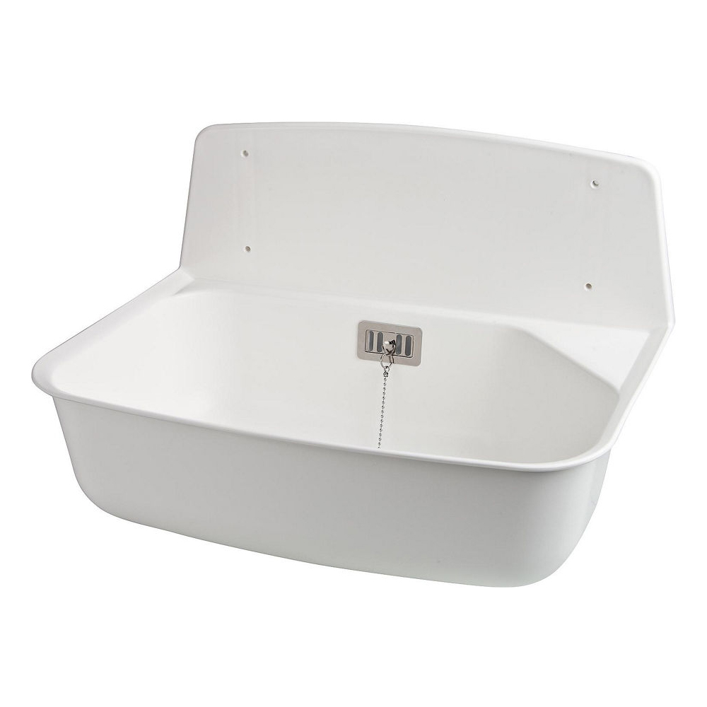 Kunststoff Ausgussbecken Typ Marion mit Wandhalterung 525 x 376 x 342 mm weiss
