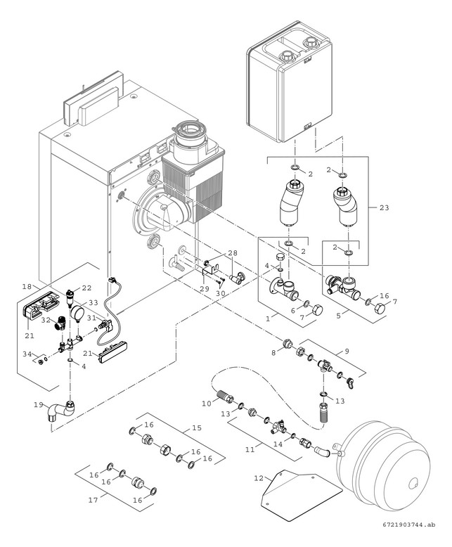 Bosch Öl Brennwertkessel Olio Condens OC8800iF 19 kW Heizöl EL bodenstehend