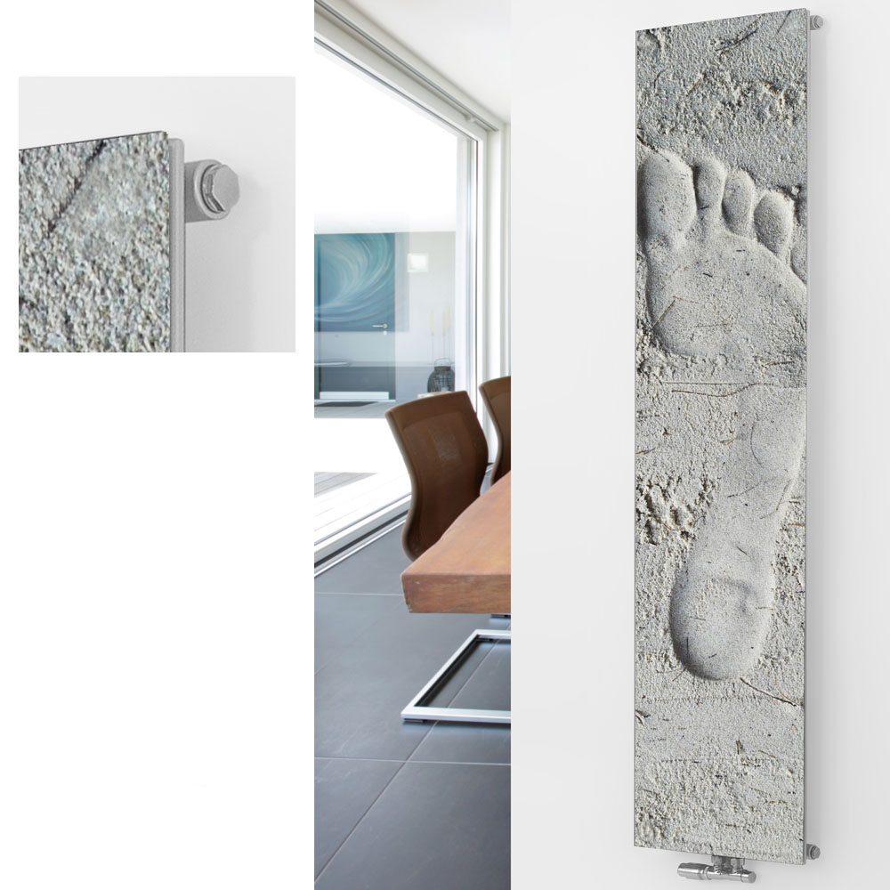 Corpotherma Designheizkörper Panio Plus Edition mit Bild P9 Vertikalheizkörper