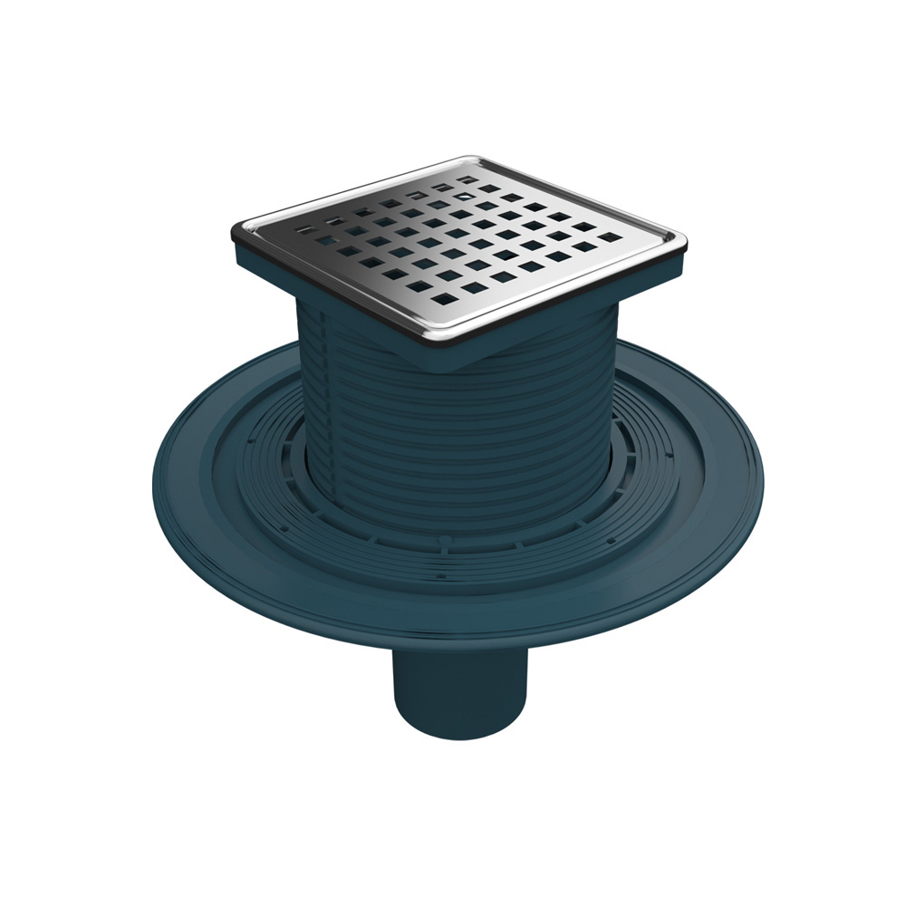 MERT Flach Bodenablauf Duschablablauf 100 x 100 mm Edelstahlrost DU-250-10-1 MERT Flach Bodenablauf Duschablablauf 100 x 100 mm Edelstahlrost DU-250-10-1