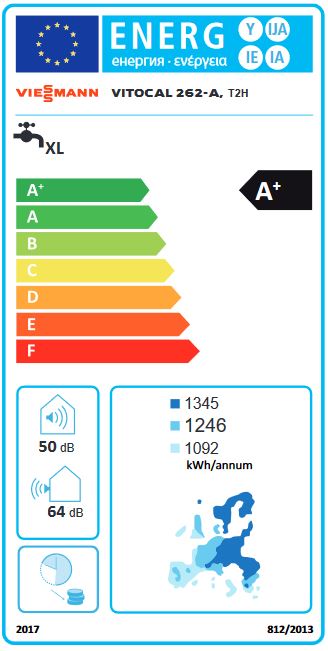 Viessmann Vitocal 262-A Typ T2H-R290 Warmwasser Wärmepumpe Solarwärmetauscher