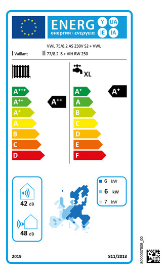 Vaillant Heizungswärmepumpe Luft/Wasser aroTHERM Split plus VWL 75/8.2 AS S2