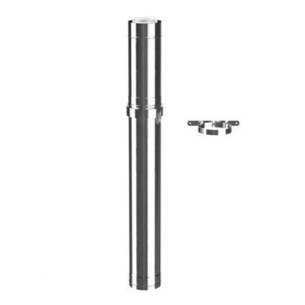 Buderus Abgasrohr Edelstahl Dachdurchführung Ø80/125 Aussenwand Schelle