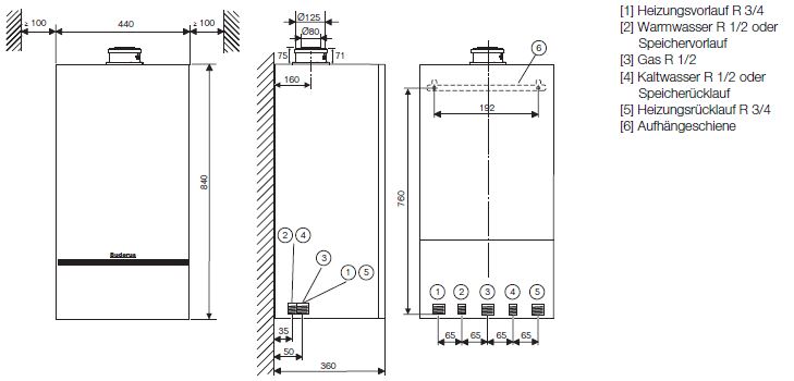 Buderus Logamax plus GB182i.2-20 KD H Gas Brennwert Kombitherme Regelung BC400