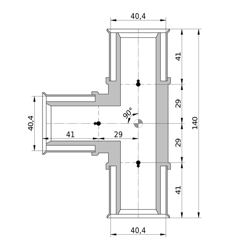 Wavin Tigris K1 K5 T-Stück 16 20 25 32 40 50 63 mm in VPE Wavin Tigris K1 K5 T-Stück 16 20 25 32 40 50 63 mm in VPE