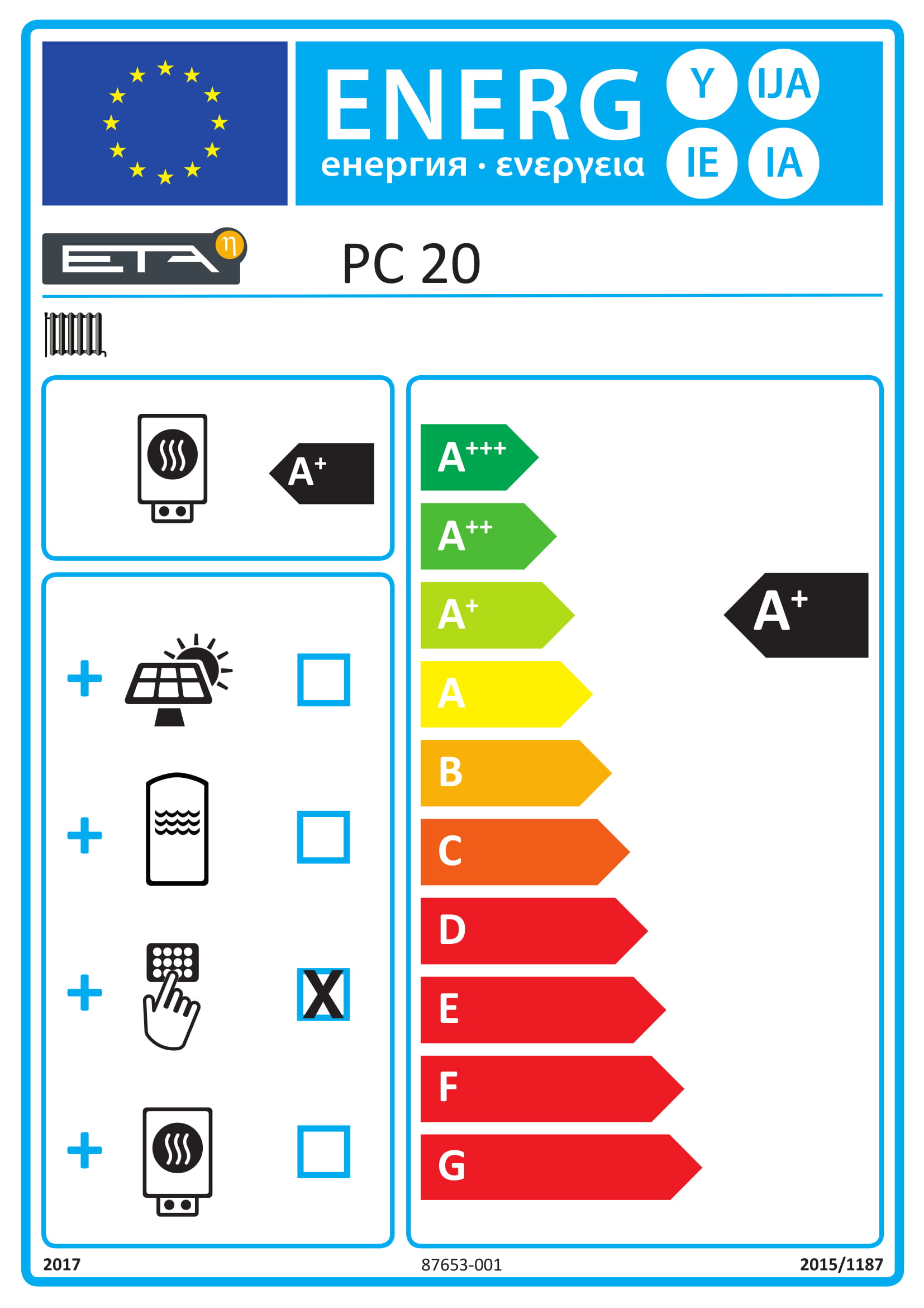 ETA Pelletkessel PC 20 PelletsCompact Touch 20 kW Pelletheizung Regelung