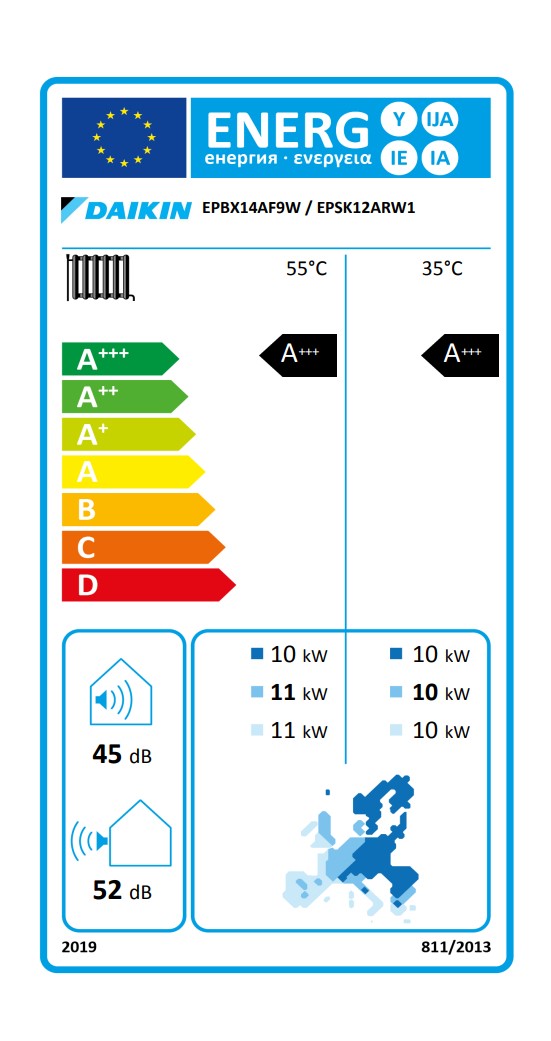 DAIKIN Altherma 4 Luft Wärmepumpe 12 kW Außengerät Hydro Monoblock H/C EPSK12AW1