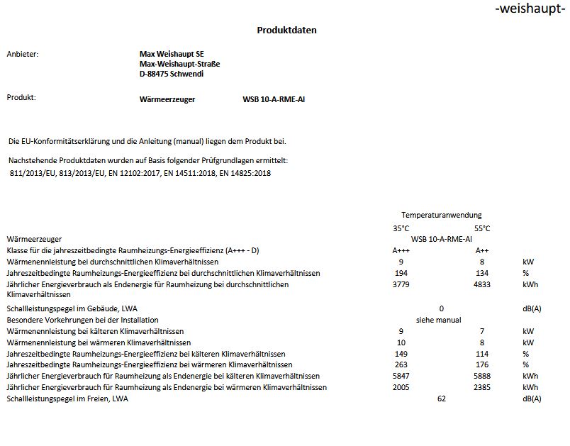 Weishaupt Paket Split Wärmepumpe Splitblock WSB 10-A-RMEK-AI Anschluss oben