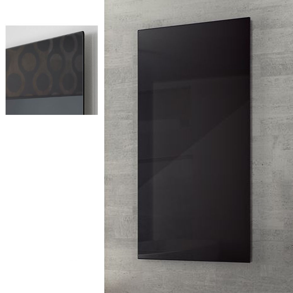 Infrarotheizung Glaspaneel schwarz Infrarot Heizkörper Elektroheizung