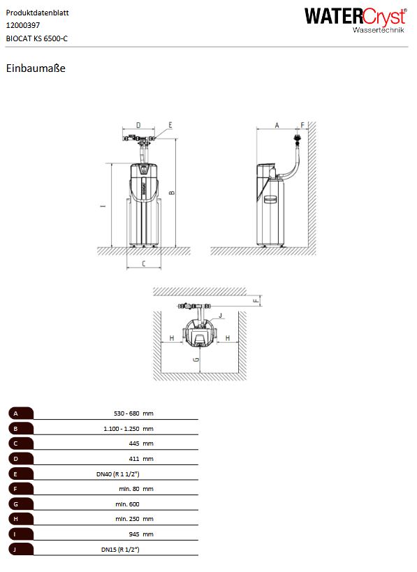 Watercryst BIOCAT KS 6500-C Kalkschutzanlage Katalysator Technologie 12000397