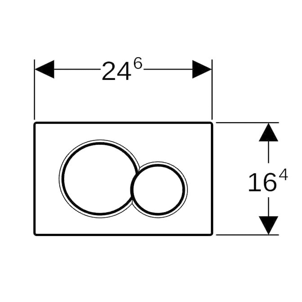 Geberit Betätigungsplatte Sigma 01 schwarz für 2-Mengen-Spülung UP-Spülkästen