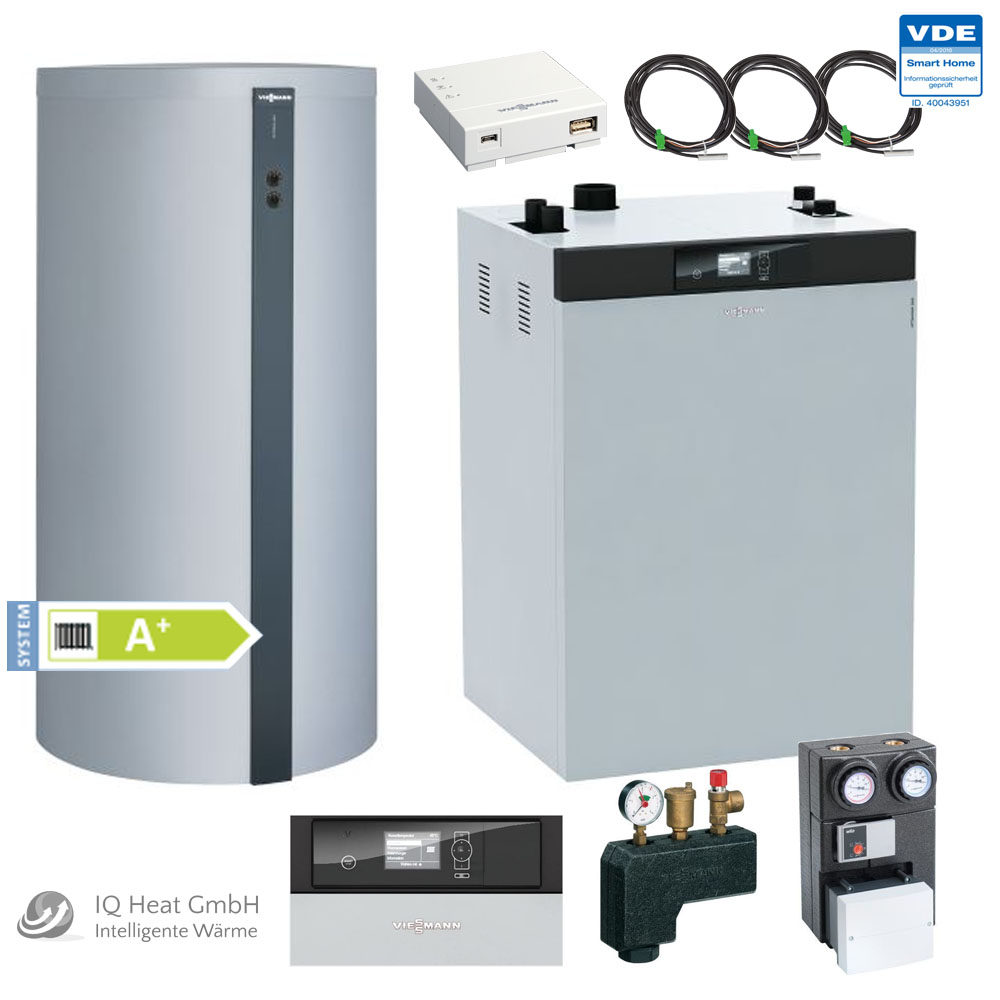 Viessmann Pelletkessel Vitoligno 300-C 8 kW Paket Pufferspeicher 400 Vitocell