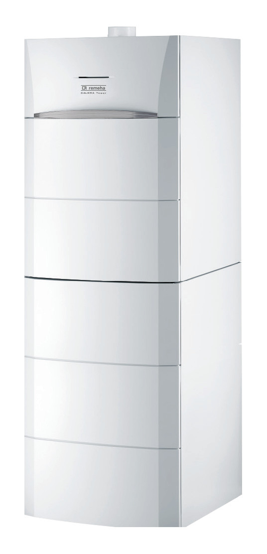 Remeha Gas Brennwert Kessel Calora Tower 15 S 160 Liter Speicher Paket 22 hinten Remeha Gas Brennwert Kessel Calora Tower 15 S 160 Liter Speicher Paket 22 hinten