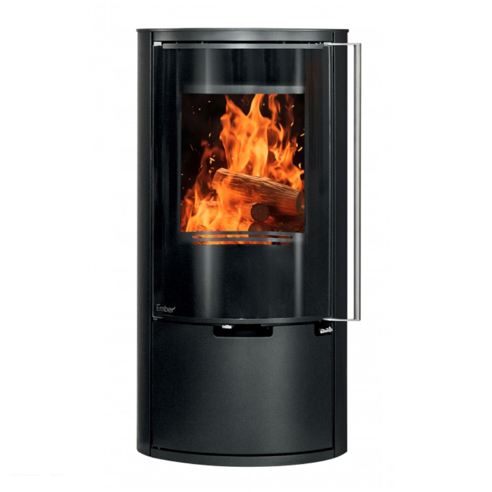 Kaminofen Ember E14 VG 6,0 kW Stahl schwarz 30010057 Kamin Holzofen