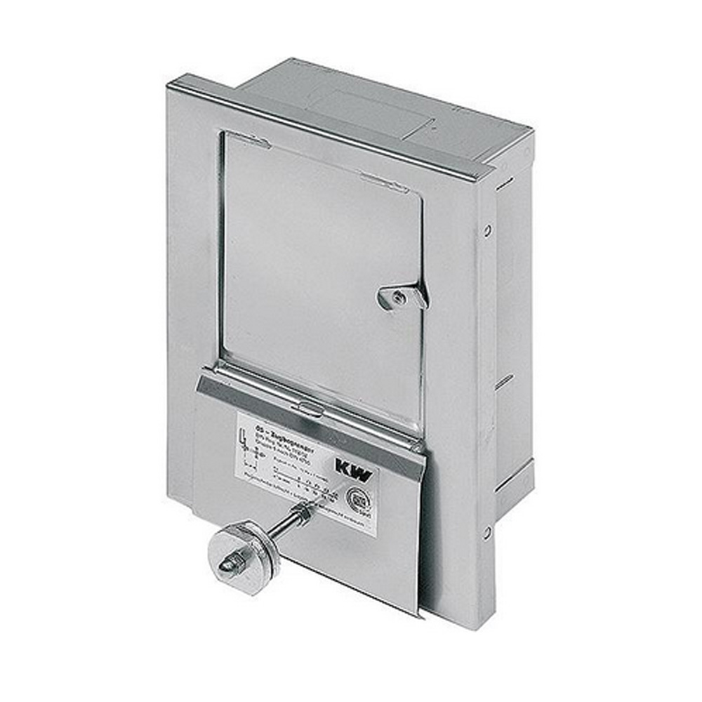 KW Zugbegrenzer aus Edelstahl 05-E n. DIN 4795 Einbau in Schornsteinwange