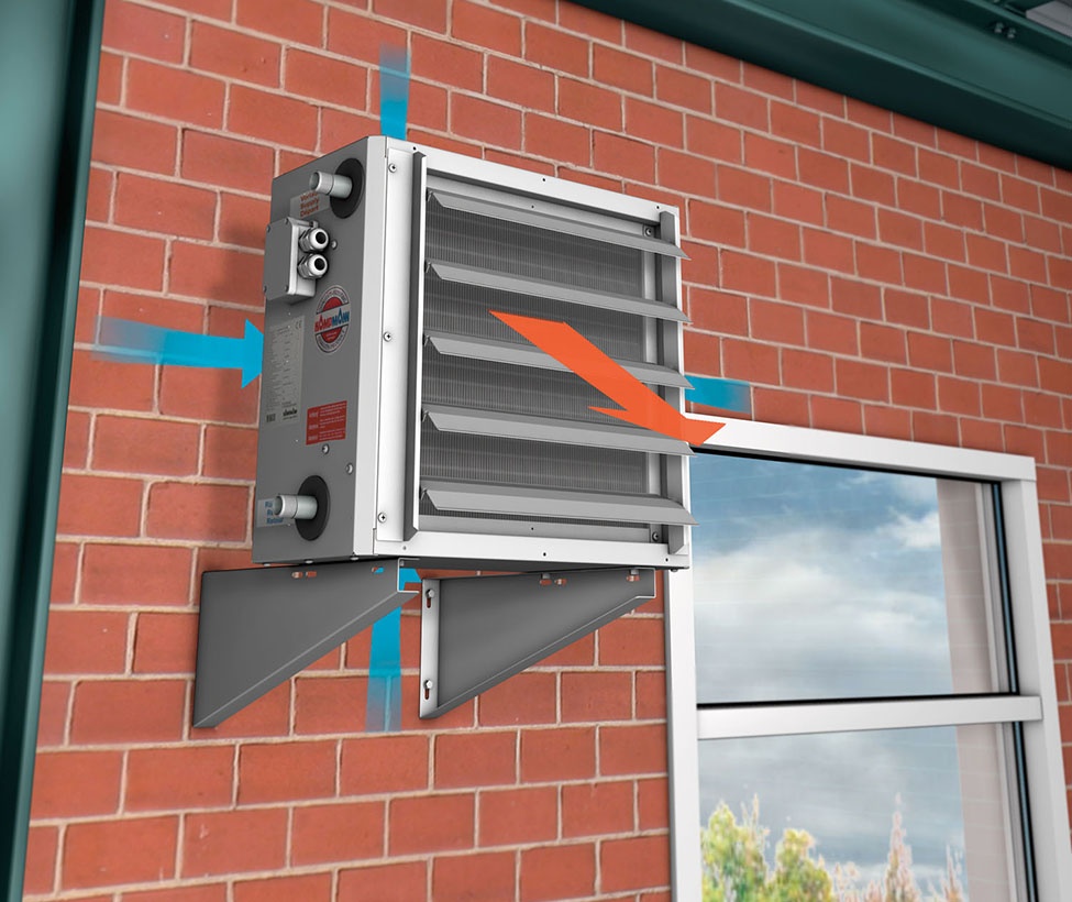 Kampmann Lufterhitzer TIP Typ P543057 WTA Cu alu. EC-Ventilator elektromech