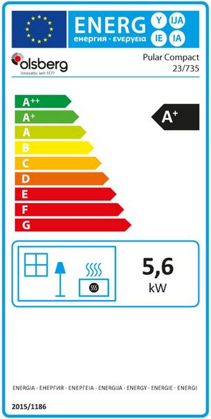 Kaminofen Olsberg Pular Plus Compact 5 kW Dekorrahmen schwarz lackiert Korpus
