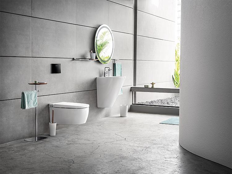 VitrA Dusch WC V-Care 1.1 basic Weiß Wand WC spülrandlos tiefspül mit WC-Sitz