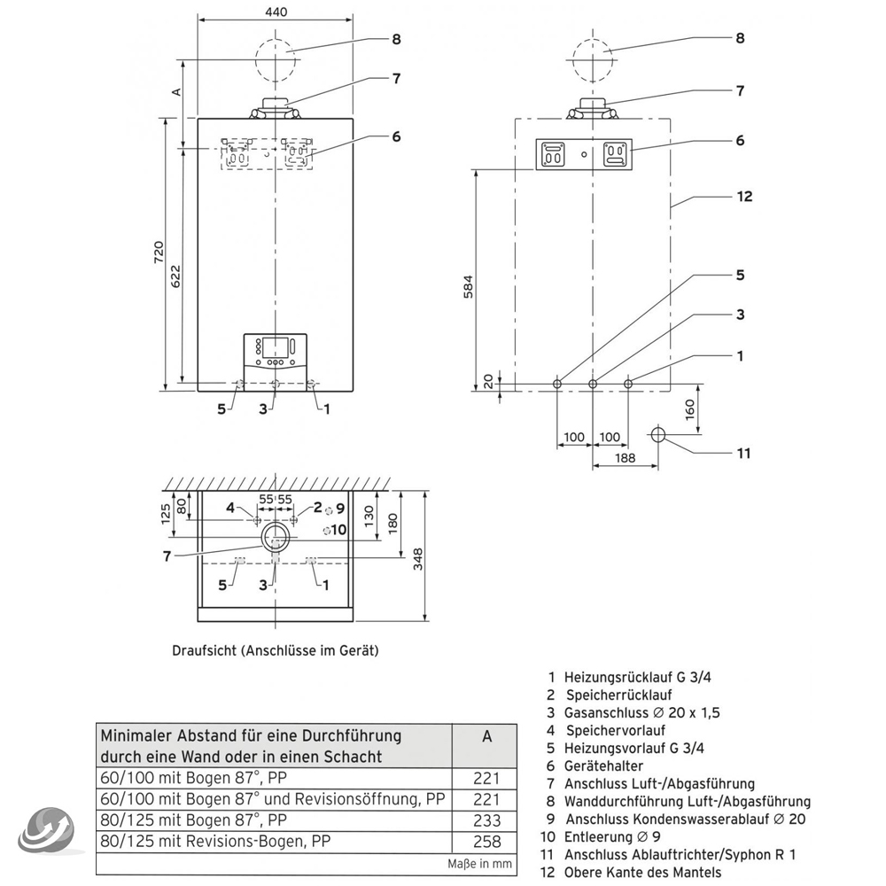 Vaillant Gas Brennwert Wandheizgerät ecoTEC plus VC 20 CS/1-5 E/LL/P