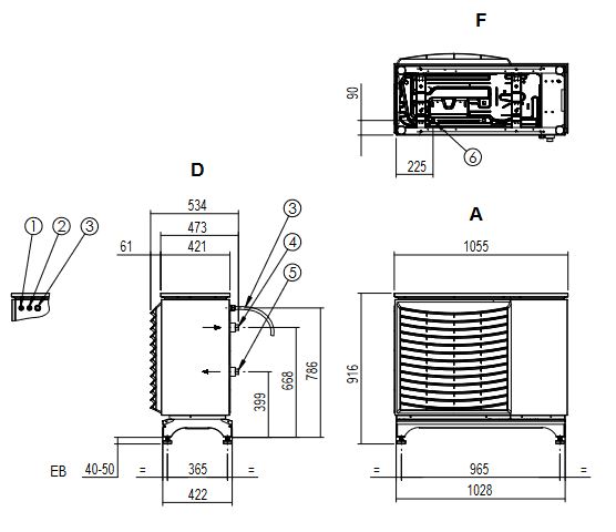 Novelan Luft Wärmepumpe L/W Jabbah 7 230/400V inkl. kühlen Außengerät 10379901
