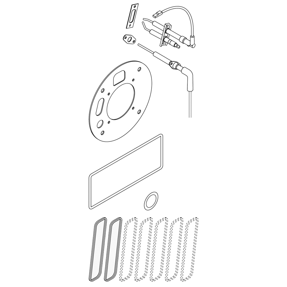Weishaupt Wartungsset WTC-GB 120-A 48210100162 Brennerdichtung Zündelektrode