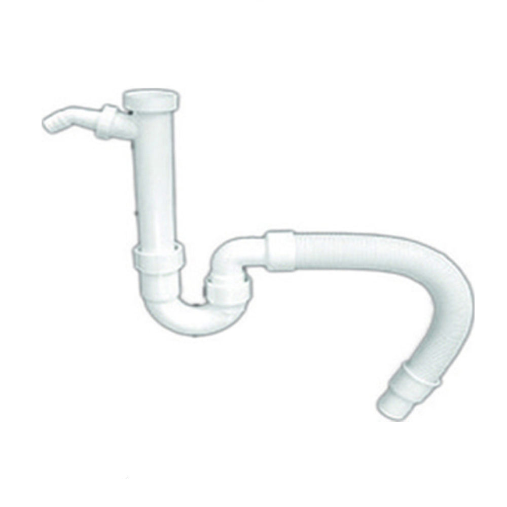 Siphon für Spüle 45° Ablaufgarnitur DN 40/50 flexibel