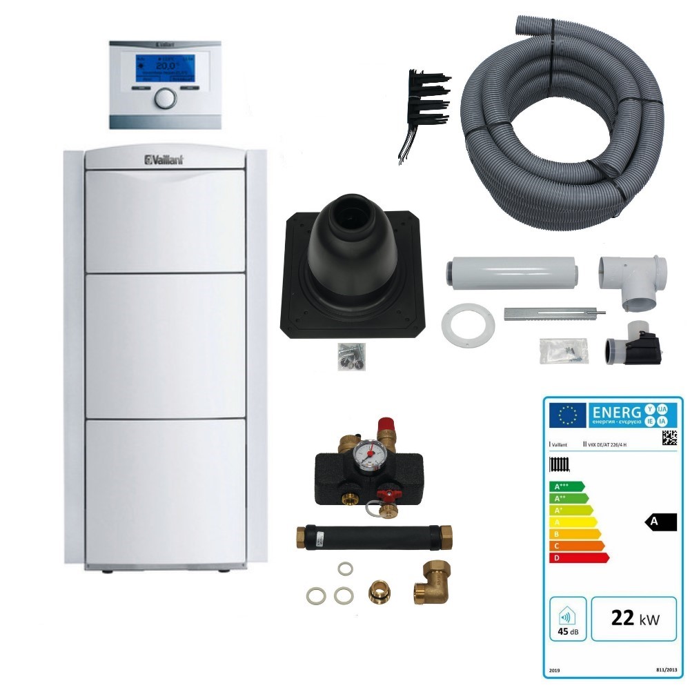 Vaillant Gas Brennwert Kessel ecoVIT exclusiv VKK 226/4 E Abgas flexibel 2.48/3